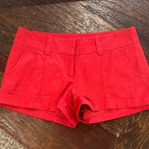 bebe Red Shimmery Women's Shorts